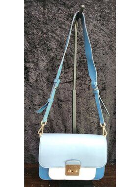 Michael Kors Sloan Editor Large Color-Block Leather Shoulder Bag-EUC